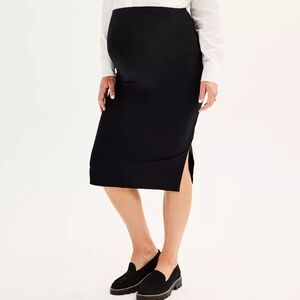 Maternity Sonoma Goods For Life Fitted Black Midi Skirt Various sizes